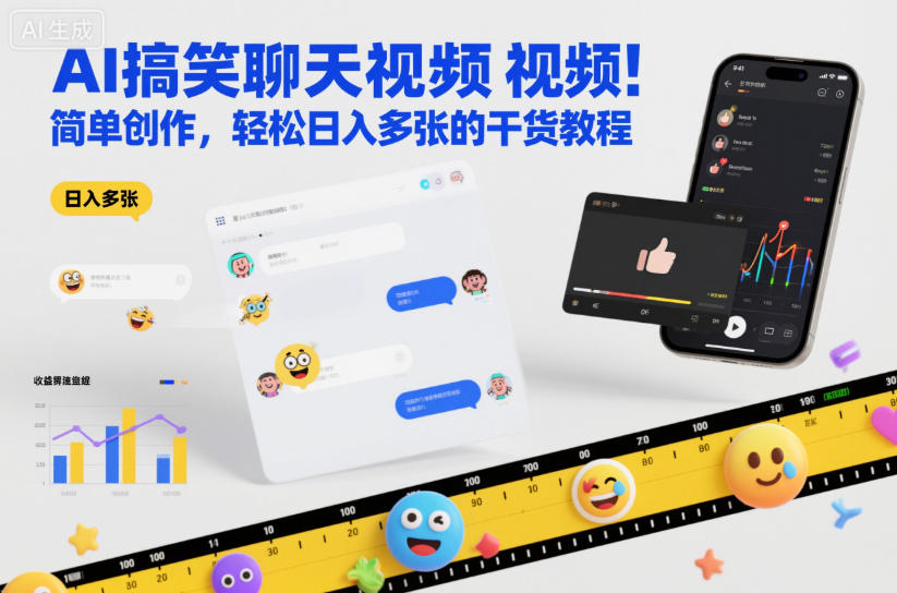 AI搞笑聊天视频，简单创作，轻松日入多张的干货教程-网亿资源平台