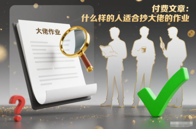 付费文章:什么样的人适合抄大佬的作业?-邪修侠