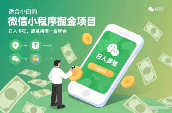 适合小白的微信小程序掘金项目，日入多张，简单易懂一看就会【揭秘】-邪修侠 - 演示