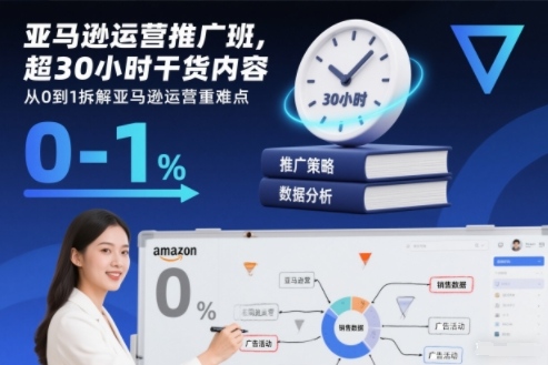 亚马逊运营推广班，超30小时干货内容，从0到1拆解亚马逊运营重难点-邪修侠 - 演示