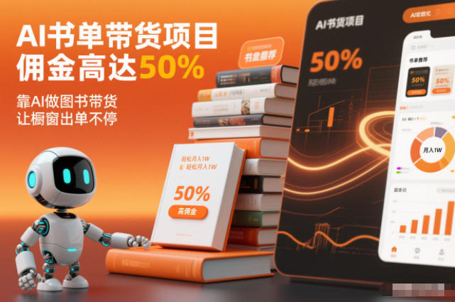 AI书单带货项目，佣金高达50%，靠AI做图书带货，让橱窗出单不停，轻松月入1W-邪修侠 - 演示