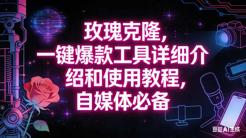 （16811期）玫瑰克隆工具，自媒体必备神器，一键爆款，详细介绍和使用教程-网亿资源平台