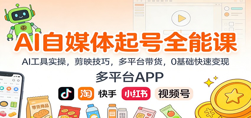AI自媒体起号全能课：AI工具实操，剪映技巧，多平台带货，0基础快速变现-邪修侠 - 演示