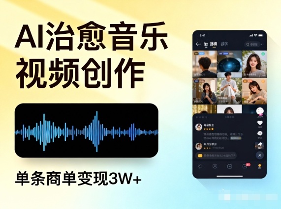 AI做治愈音乐视频，多平台投稿，单条商单变现3W+-邪修侠 - 演示