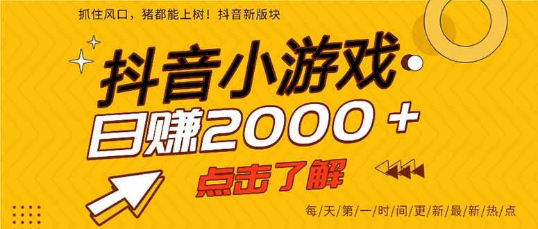 2025年爆火的抖音小游戏项目，一部手机日入2000+-邪修侠 - 演示