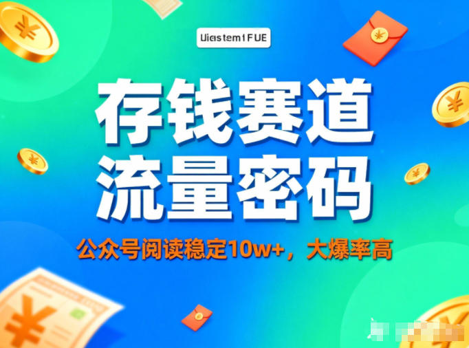 公众号做存钱赛道，流量大爆率高，阅读稳定10w+-邪修侠 - 演示