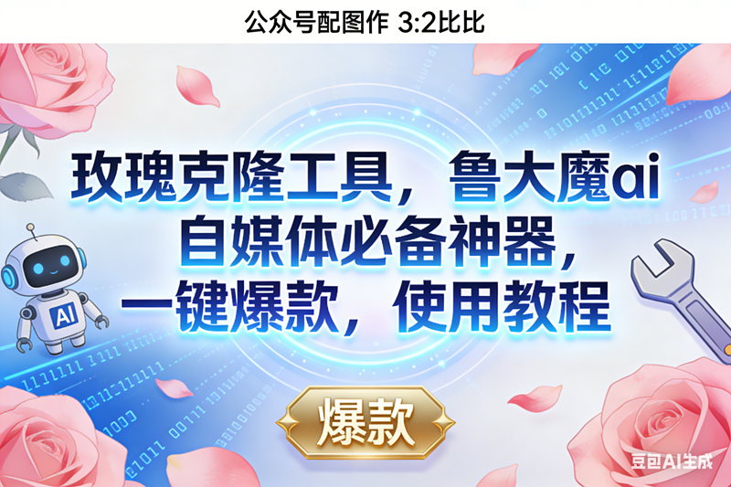 （16847期）玫瑰克隆神器，鲁大魔ai，自媒体必备，一键爆款工具，详细介绍，和使用教程-网亿资源平台