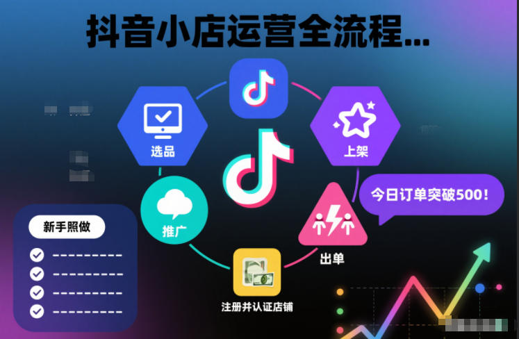 抖音小店运营全流程，从开通到运营，快速出单起店，新手照做就行-邪修侠 - 演示