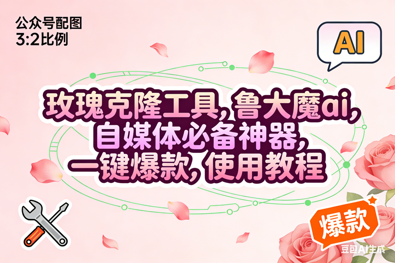 （16859期）玫瑰克隆，鲁大魔ai，自媒体必备神器，一键爆款工具，详细使用教程-网亿资源平台