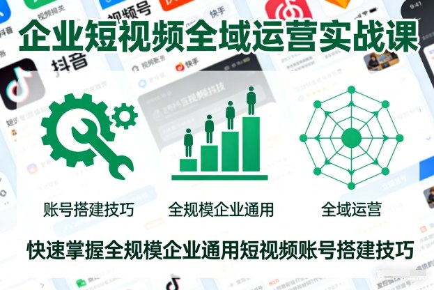 企业短视频全域运营实战课，快速掌握全规模企业通用短视频账号搭建技巧-邪修侠 - 演示