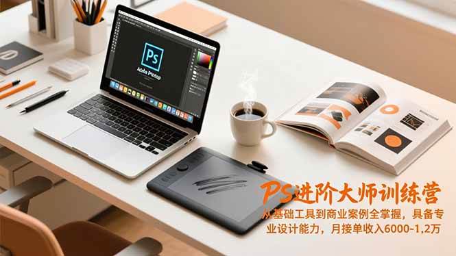 （16868期）PS进阶大师训练营，从基础工具到商业案例全掌握，具备专业设计能力，月接单收入6000-1.2万-网亿资源平台