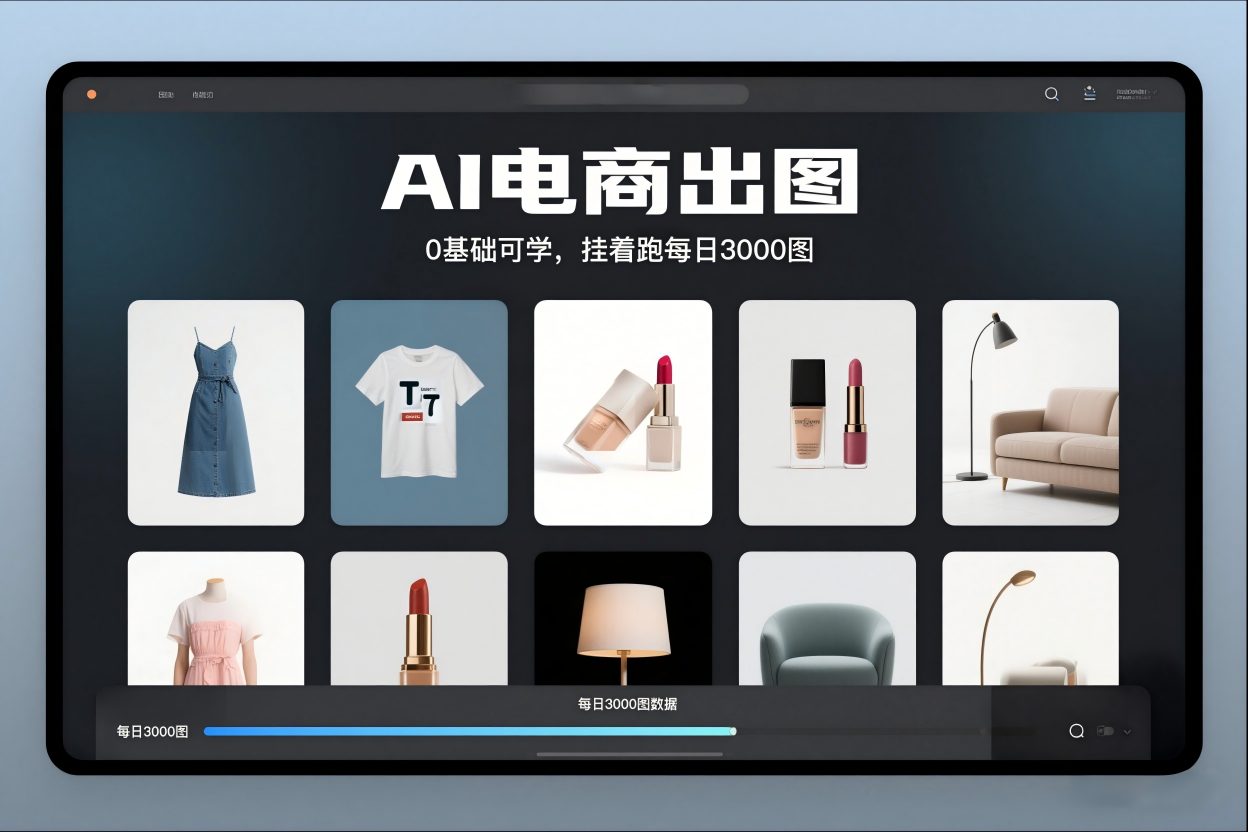 AI电商出图，0基础可学，挂着跑每日3000图-邪修侠 - 演示
