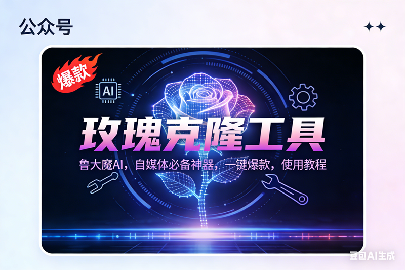 （16881期）玫瑰克隆神器，鲁大魔ai，自媒体必备，一键爆款工具，详细教程-网亿资源平台