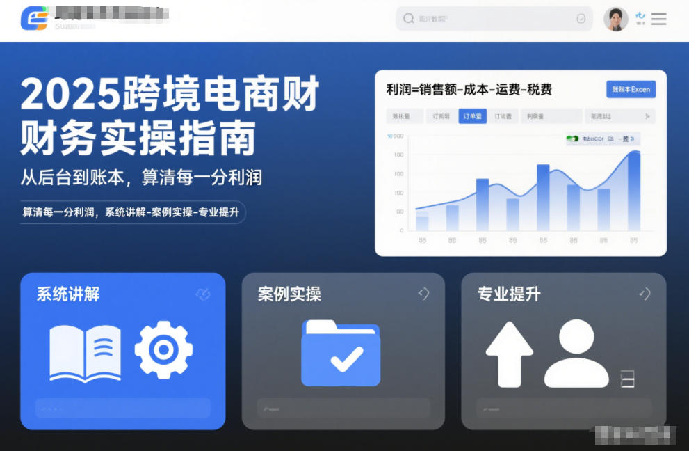2025跨境电商财务实操指南，从后台到账本，算清每一分利润，系统讲解-案例实操-专业提升-邪修侠 - 演示