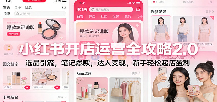 小红书开店运营全攻略2.0:选品引流,笔记爆款,达人变现,新手轻松起店盈利-邪修侠