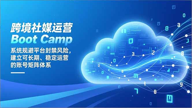 跨境社媒运营Boot Camp:系统规避平台封禁风险,建立可长期、稳定运营的账号矩阵体系-邪修侠 - 演示