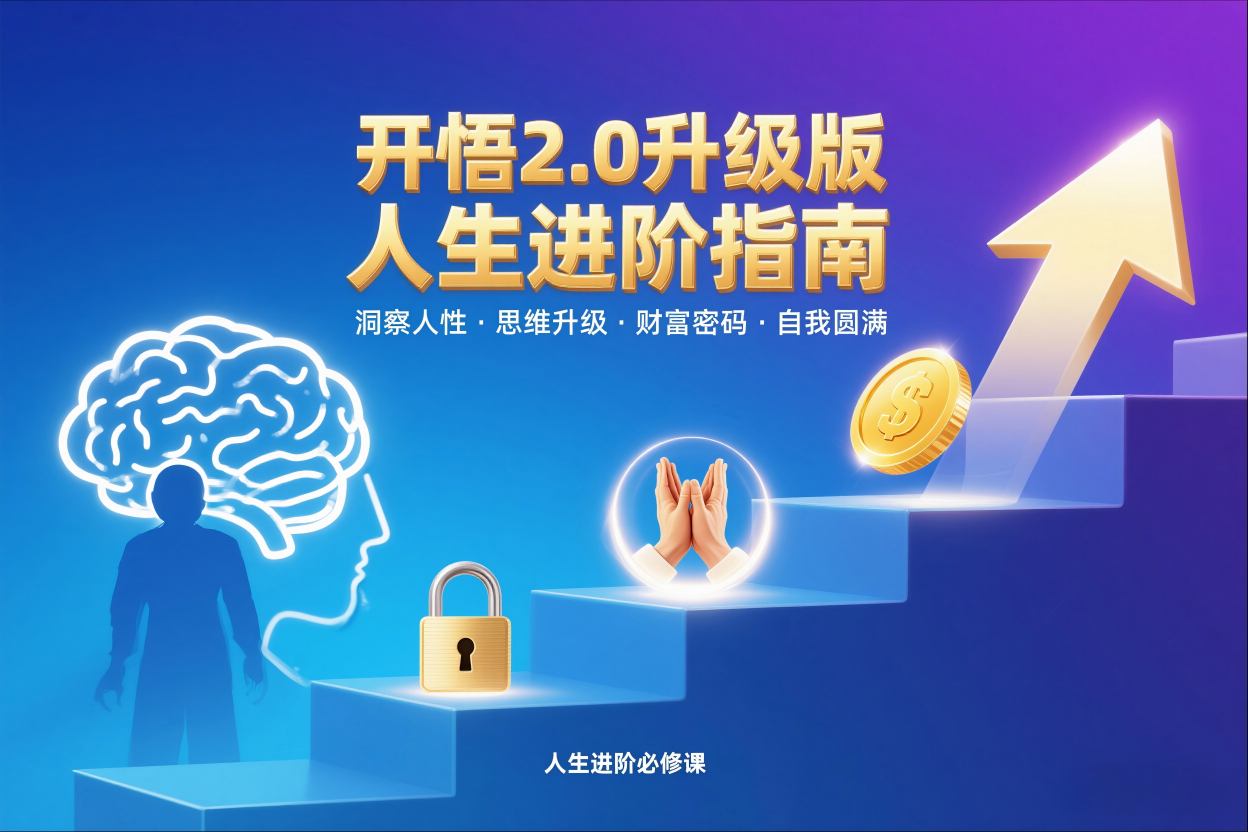 开悟2.0升级版人生进阶指南,洞察人性-思维升级-财富密码-自我圆满-邪修侠 - 演示