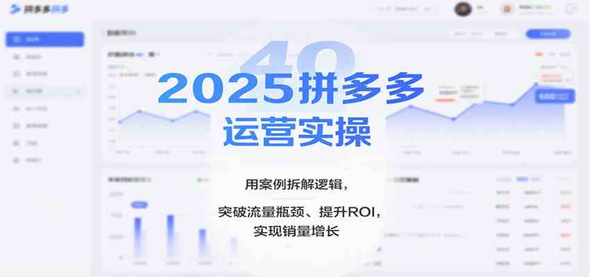 2025拼多多运营实操，用案例拆解逻辑，突破流量瓶颈、提升ROI，实现销量增长（更新）-网亿资源平台