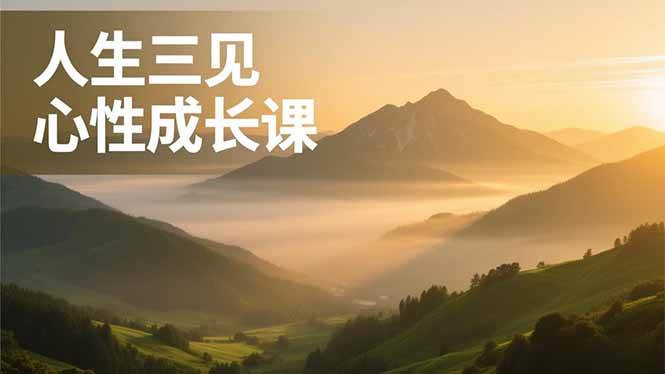 （16897期）人生三见心性成长课，见天地众生自己，搞透人性安顿身心，活出清晰自我，内在富足无价-网亿资源平台