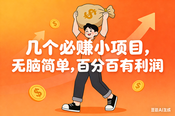 （16918期）几个必赚小项目，无脑简单，百分百有利润，副业首选，日入200+-网亿资源平台