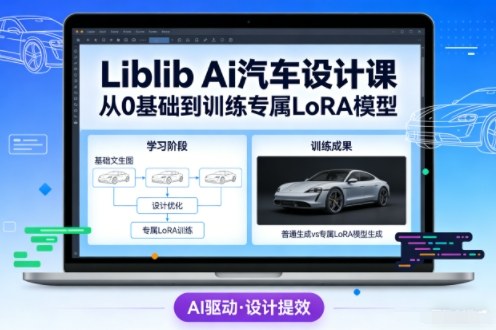 Liblib Ai汽车设计课,从0基础文生图,到教你训练专属设计和风格LoRA模型-邪修侠 - 演示