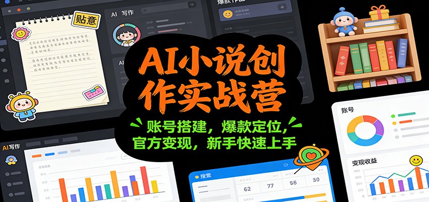 AI小说创作实战营:账号搭建,爆款定位,官方变现,新手快速上手-邪修侠 - 演示