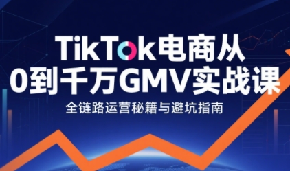 TikTok电商从0到千万GMV实战课，从0到1拆解实战秘籍（更新）-网亿资源平台