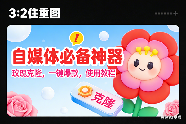 （16929期）玫瑰克隆神器，ai鲁大魔，自媒体必备的软件，一键爆款工具，详细教程-网亿资源平台