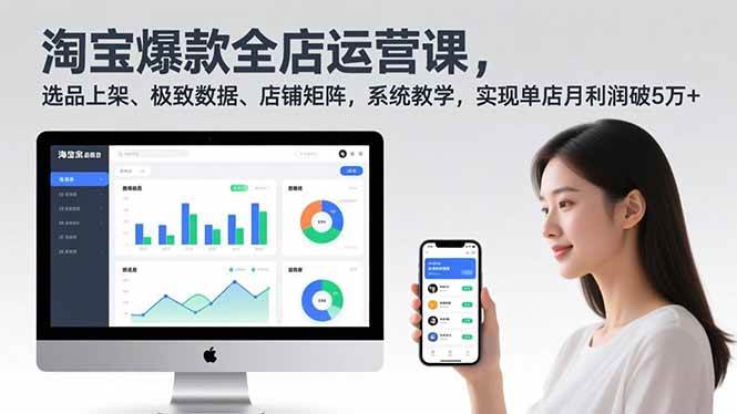 （16928期）淘宝爆款全店运营课2.0，选品上架、极致数据、店铺矩阵，系统教学，实现单店月利润破5万+-网亿资源平台