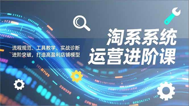（16927期）淘系系统运营进阶课2.0，流程规范、工具教学、实战诊断，进阶突破，打造高盈利店铺模型-网亿资源平台