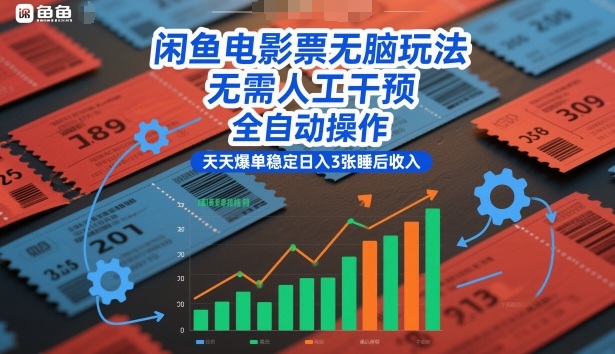 闲鱼电影票无脑玩法,无需人工干预,全自动操作,天天爆单稳定日入3张睡后收入【揭秘】-邪修侠 - 演示