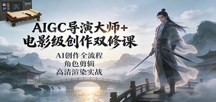 AIGC导演大师+电影级创作双修课：AI创作全流程、角色剪辑、高清渲染实战-邪修侠 - 演示