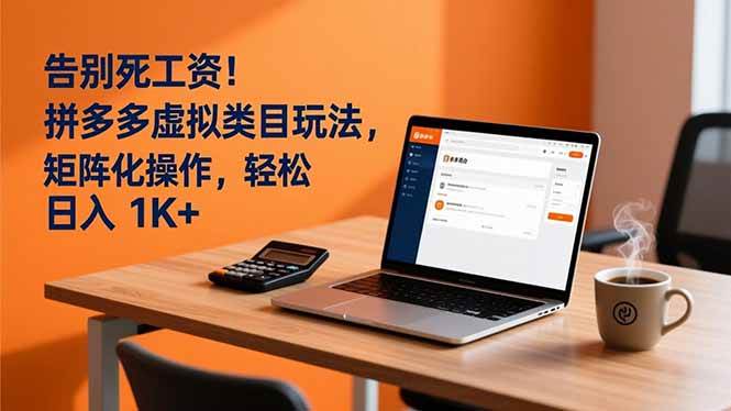 （16943期）告别死工资！拼多多虚拟类目玩法，矩阵化操作，轻松日入 1K+-网亿资源平台