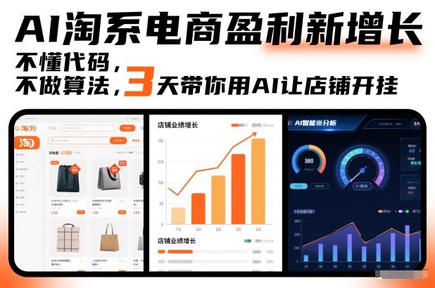 AI淘系电商盈利新增长，不懂代码，不做算法，3天带你用AI让店铺开挂-邪修侠 - 演示