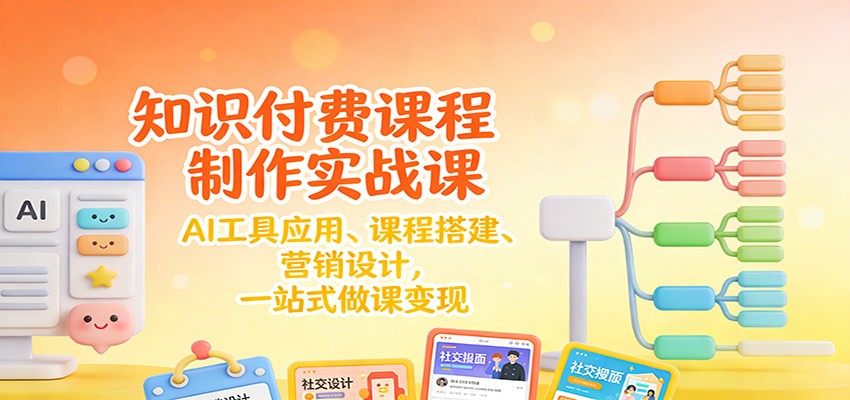 知识付费课程制作实战课：AI工具应用 、课程搭建、营销设计，一站式做课变现-邪修侠 - 演示