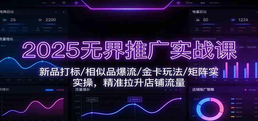 2025无界推广实战课：新品打标/相似品爆流/金卡玩法/矩阵实操，精准拉升店铺流量-网亿资源平台