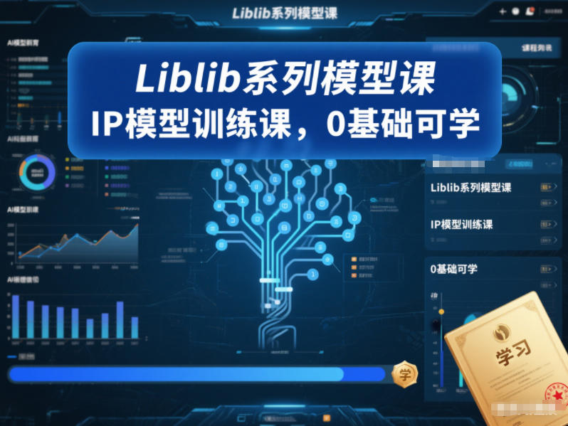 Liblib系列模型课，IP模型训练课，0基础可学-网亿资源平台