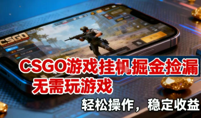 CSGO游戏挂G掘金捡漏,不需要玩游戏,操作简单,收益稳定【揭秘】-邪修侠 - 演示