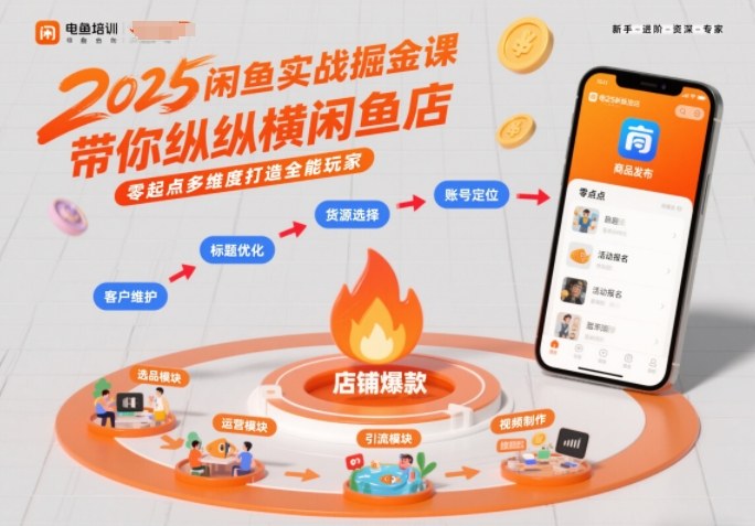 2025闲鱼实战掘金课,带你纵横闲鱼店,零起点多维度打造全能玩家-邪修侠