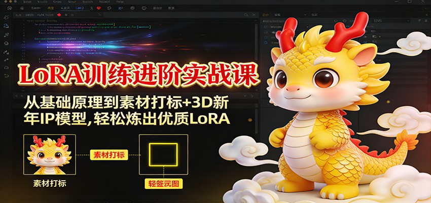 LoRA训练进阶实战课:从基础原理到素材打标+3D新年IP模型,轻松炼出优质LoRA-邪修侠 - 演示