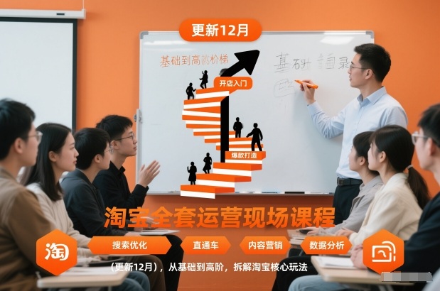 淘宝全套运营现场课程（更新12月），从基础到高阶，拆解淘宝核心玩法-网亿资源平台