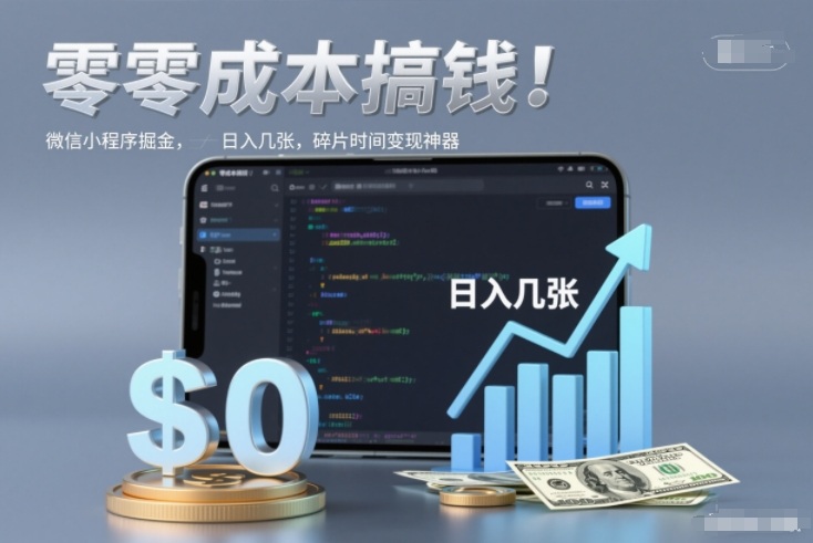 零成本搞钱,微信小程序掘金,简单易操作,日入几张,碎片时间变现神器【揭秘】-邪修侠 - 演示
