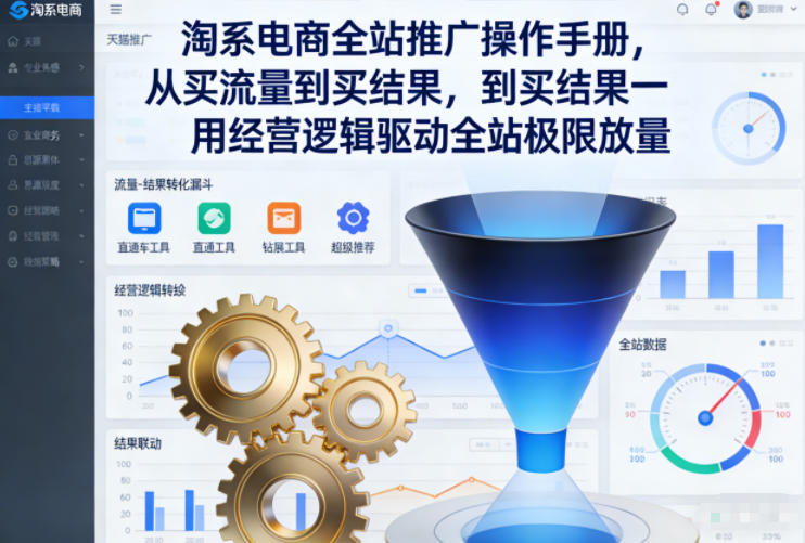 淘系电商全站推广操作手册，从买流量到买结果一用经营逻辑驱动全站极限放量-邪修侠 - 演示