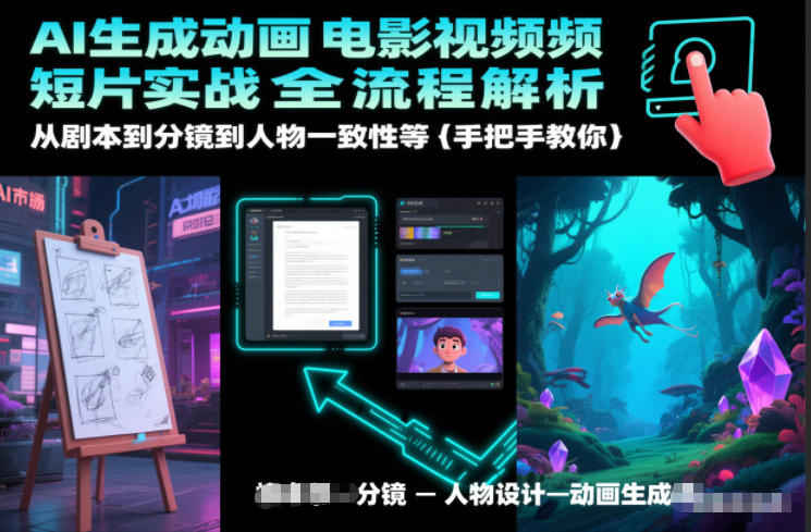 AI生成动画电影视频短片实战全流程解析，从剧本到分镜到人物一致性等手把手教你-邪修侠 - 演示