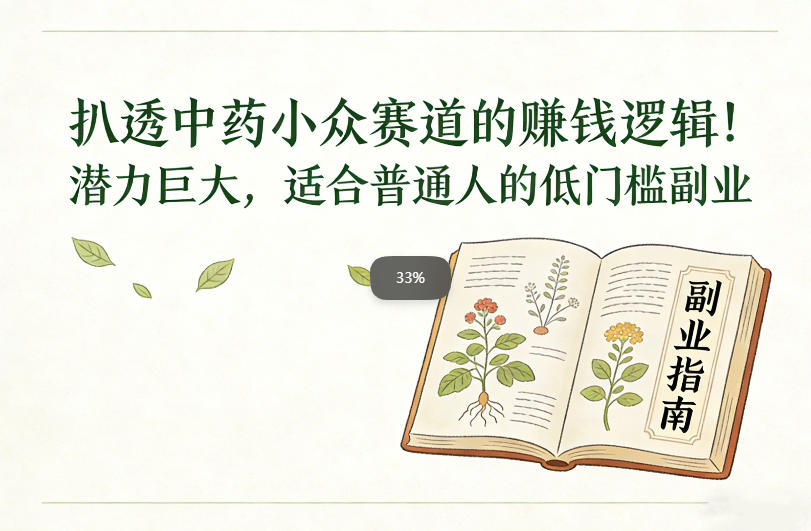 扒透中药小众赛道的賺米逻辑,潜力巨大,适合普通人的低门槛副业-邪修侠 - 演示