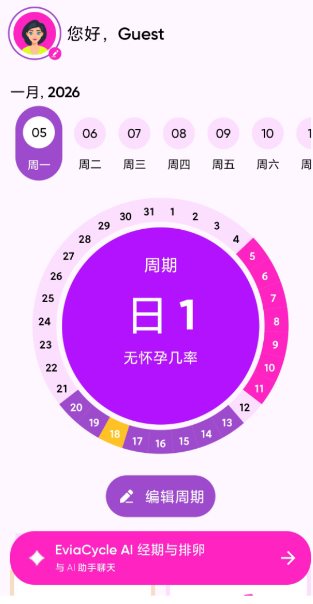 EviaCycle AI经期助手v1.7.7高级版-网亿资源平台