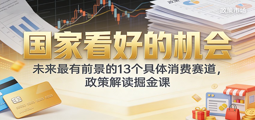 公众号付费文章：国家看好的机会，未来最有前景的13个具体消费赛道，政策解读掘金课-网亿资源平台