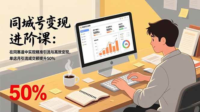 （17015期）同城号变现进阶课：在同城赛道中实现精准引流与高效变现，单店月引流成交额提升50%-网亿资源平台
