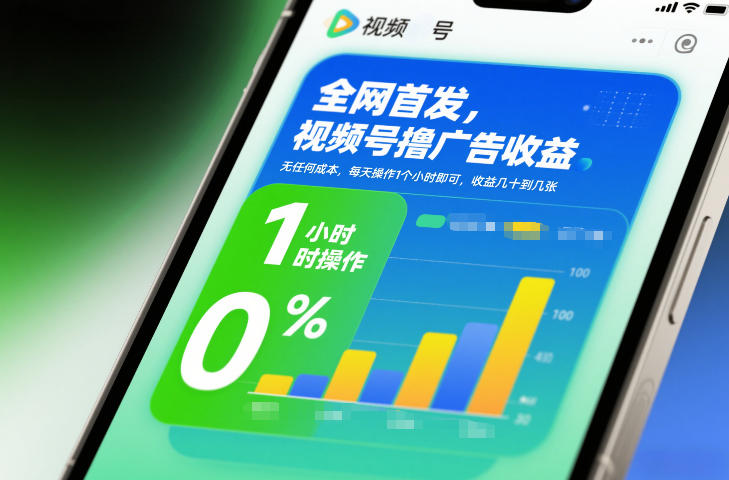 全网首发，视频号撸广告收益，无任何成本，每天操作1个小时即可，收益几十到几张-邪修侠 - 演示