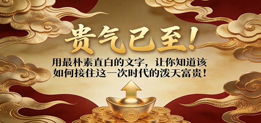 付费文章：贵气已至！用最朴素直白的文字，让你知道该如何接住这一次时代的泼天富贵！-网亿资源平台